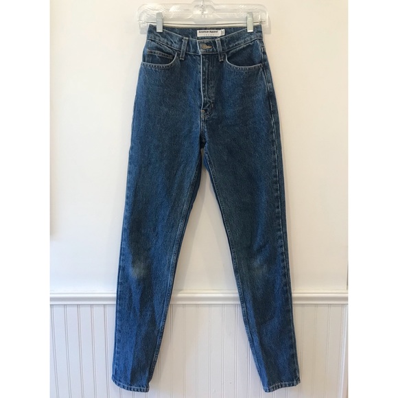 dark wash high waisted mom jeans